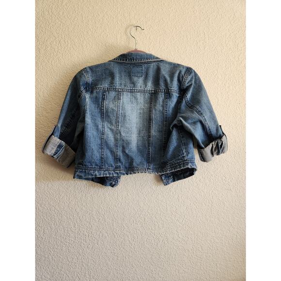 Girls Mini Denim Crop Jacket M - Picture 3 of 6